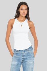 Xirena - Arynn Fine Rib Tank Top - WHITE