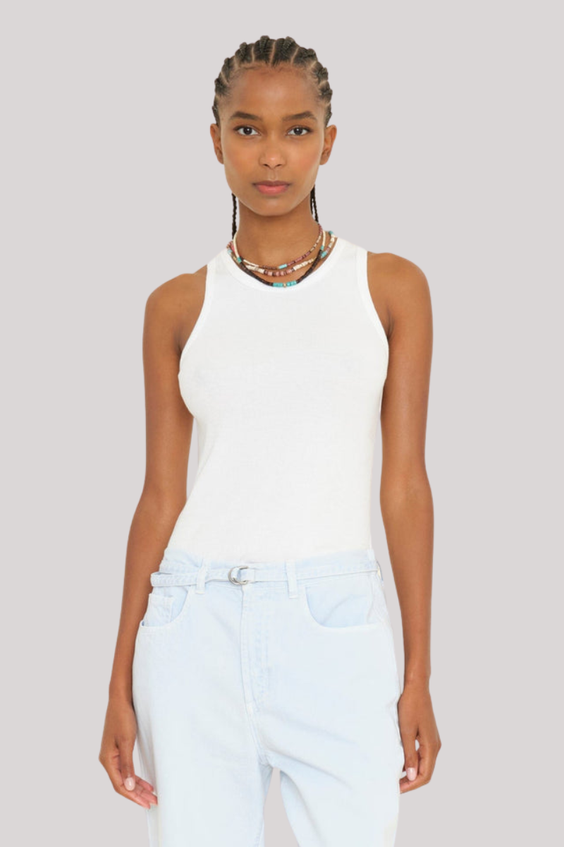 Xirena - Arynn Fine Rib Tank Top - WHITE