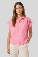 Xirena - Lexi Shirt - HOTCORAL