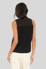 Xirena - Miki Embroidered Top - BLACK