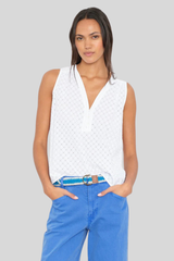 Xirena - Miki Embroidered Top - WHITE
