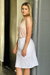 CP Shades - Trixie Linen Skirt - WHITE