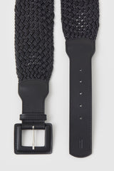 Closed - Braided Waist Belt - BLACK