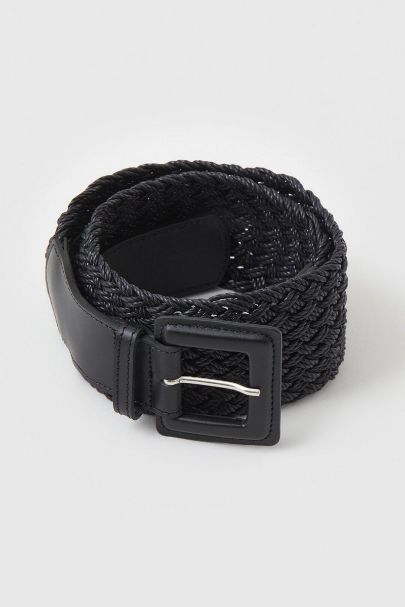 Closed - Braided Waist Belt - BLACK